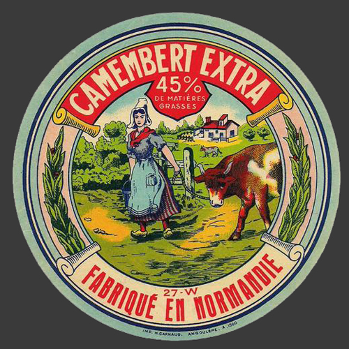 ancienne étiquette camembert A Eudeline St Pierre de Cormeilles 