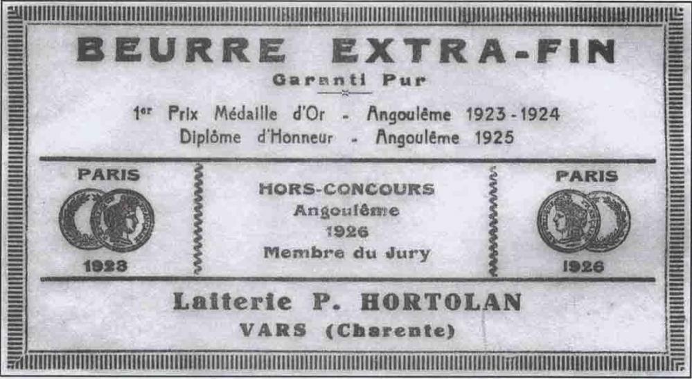 Laiterie hortolan vars publicite