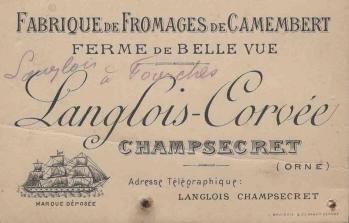 Langlois Corvée Champsecret carte de visite