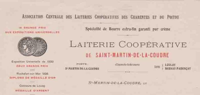 17-Saint-Martin de la Coudre  (en-tête lettre)