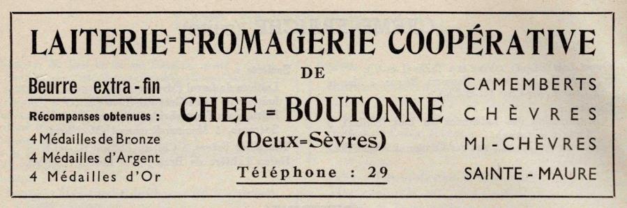 79 Laiterie de Chef-Boutonne Publicité