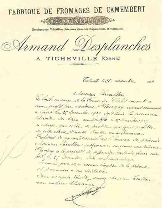 Desplanches lettre