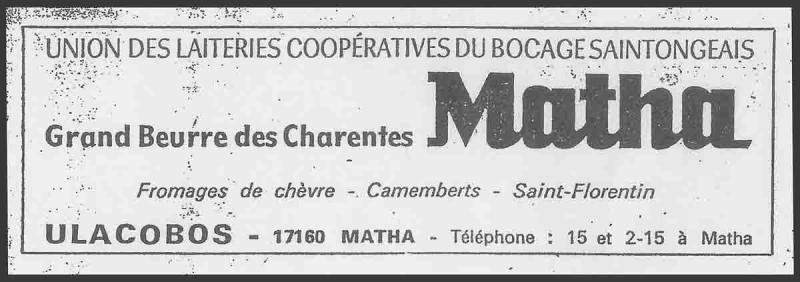 Laiterie de Matha beurre fin pub