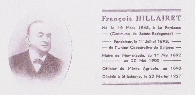 Photo de Hillairet Francois fondateur de la laiterie baignes 16