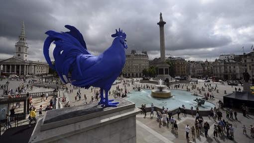 Un coq bleu a londres